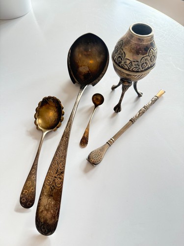 Silverware and mate tea - silverware,