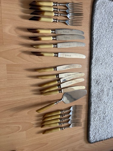 Antique cutlery set bakelite - set,