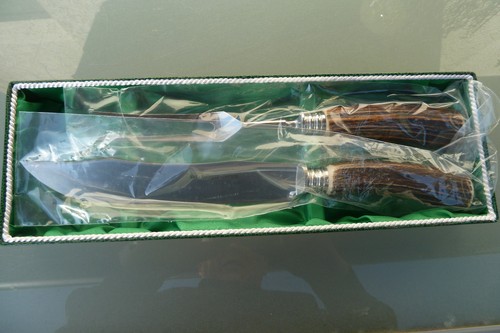 Carving cutlery with real - , stag