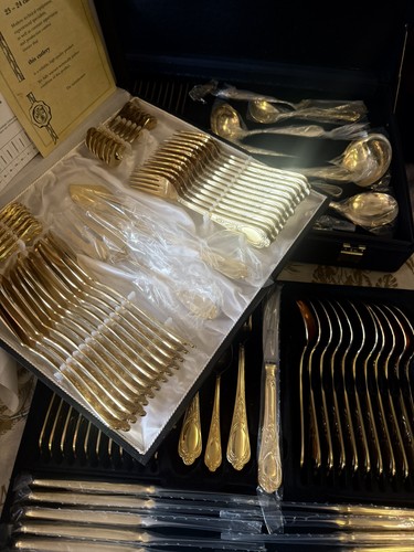 Solingen gold plated cutlery - gold,