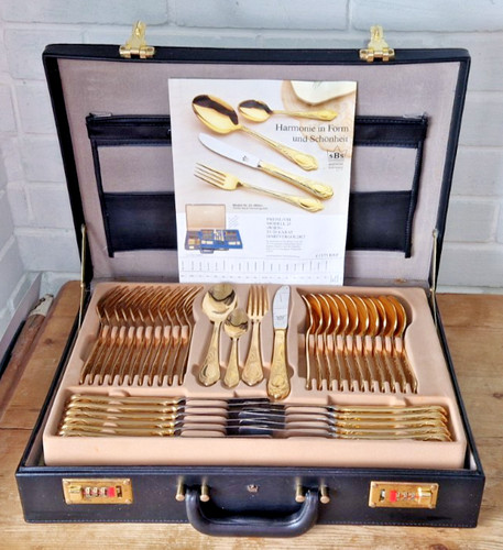 Solingen gold plated cutlery - gold,