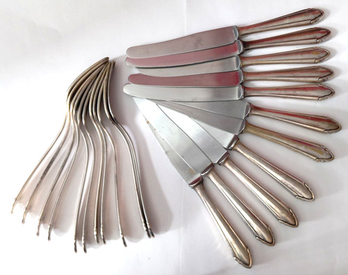 90s silver flatware person - 90s,